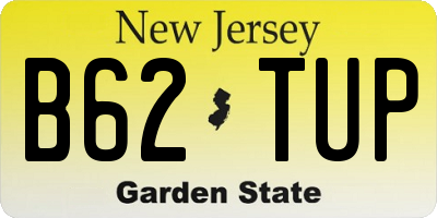 NJ license plate B62TUP