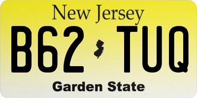 NJ license plate B62TUQ