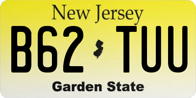 NJ license plate B62TUU