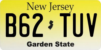 NJ license plate B62TUV
