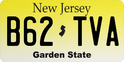 NJ license plate B62TVA
