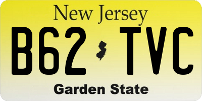 NJ license plate B62TVC