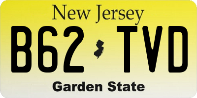 NJ license plate B62TVD