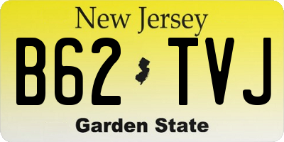 NJ license plate B62TVJ