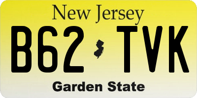 NJ license plate B62TVK
