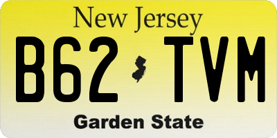 NJ license plate B62TVM