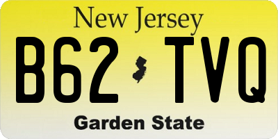 NJ license plate B62TVQ