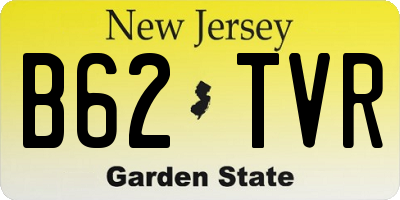 NJ license plate B62TVR