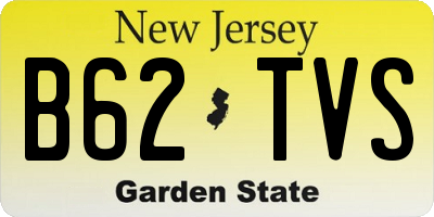 NJ license plate B62TVS
