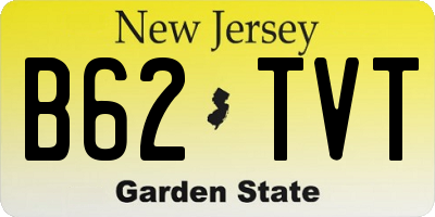 NJ license plate B62TVT