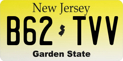 NJ license plate B62TVV