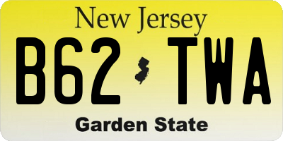 NJ license plate B62TWA