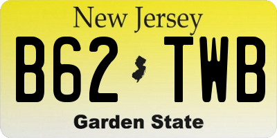 NJ license plate B62TWB