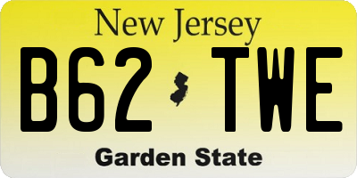 NJ license plate B62TWE