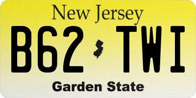 NJ license plate B62TWI