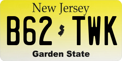 NJ license plate B62TWK