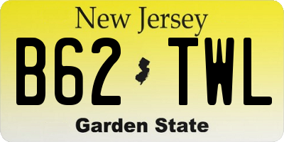 NJ license plate B62TWL
