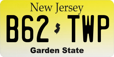 NJ license plate B62TWP