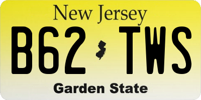 NJ license plate B62TWS