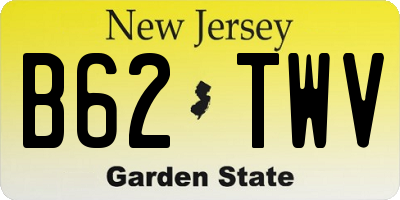 NJ license plate B62TWV