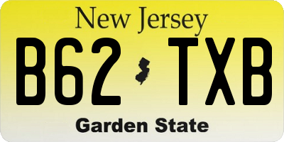 NJ license plate B62TXB