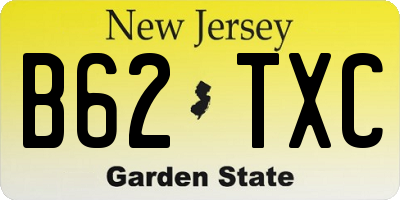 NJ license plate B62TXC