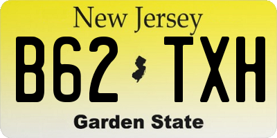 NJ license plate B62TXH