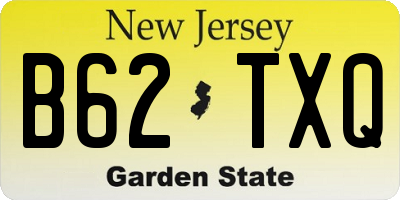 NJ license plate B62TXQ