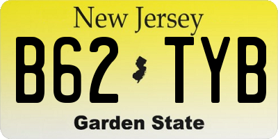 NJ license plate B62TYB