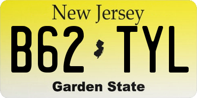 NJ license plate B62TYL