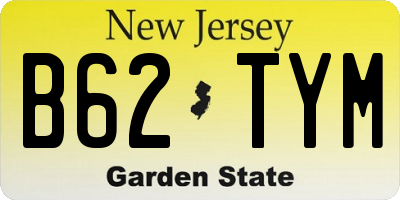 NJ license plate B62TYM