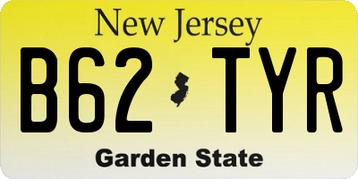 NJ license plate B62TYR