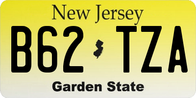 NJ license plate B62TZA