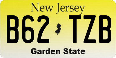 NJ license plate B62TZB