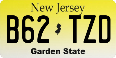 NJ license plate B62TZD