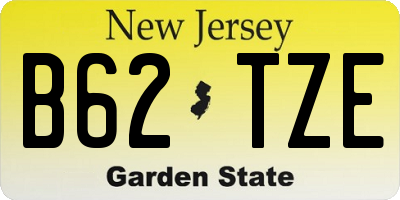 NJ license plate B62TZE