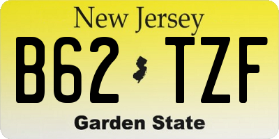 NJ license plate B62TZF