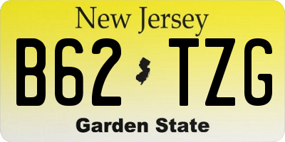 NJ license plate B62TZG