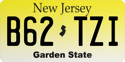 NJ license plate B62TZI
