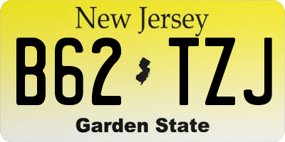 NJ license plate B62TZJ