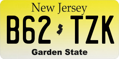 NJ license plate B62TZK