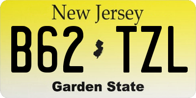 NJ license plate B62TZL