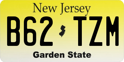 NJ license plate B62TZM