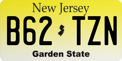 NJ license plate B62TZN