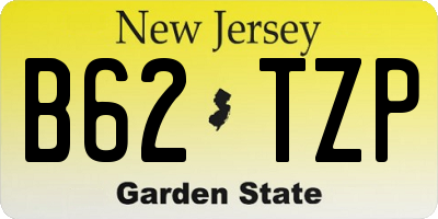 NJ license plate B62TZP