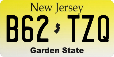 NJ license plate B62TZQ