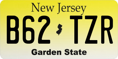 NJ license plate B62TZR