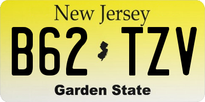 NJ license plate B62TZV