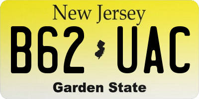 NJ license plate B62UAC