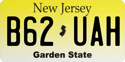 NJ license plate B62UAH